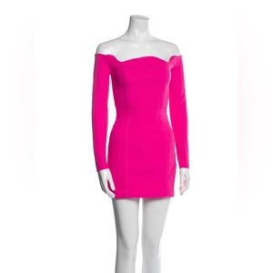 MISHA Collection off the shoulder pink barbie dress